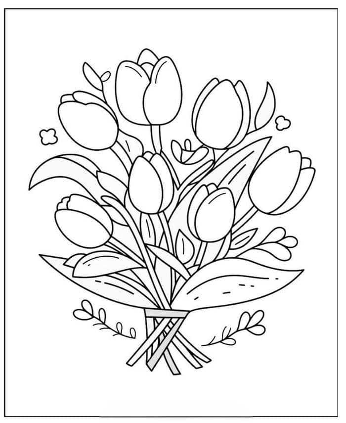 tranh-to-mau-hinh-bo-hoa-tulip Tranh tô màu hình bó hoa tulip