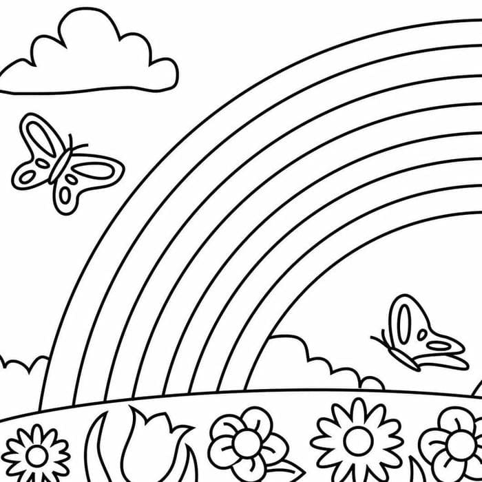 tranh-to-mau-hinh-cau-vong-cung-hoa-va-buom Tranh tô màu hình cầu vồng cùng hoa và bướm