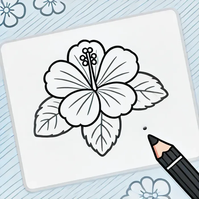 tranh-to-mau-hinh-hoa-dam-but-don-gian-cho-be Tranh tô màu hình hoa dâm bụt đơn giản cho bé