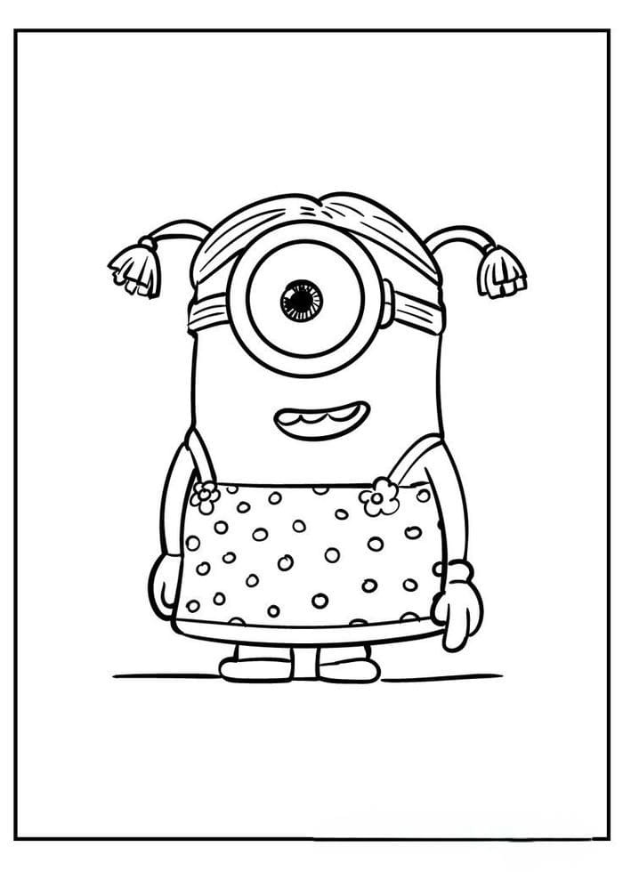 tranh-to-mau-hinh-minion-mac-vay-sieu-cute Tranh tô màu hình Minion mặc váy siêu cute