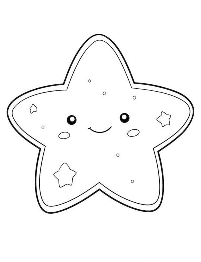 tranh to mau hinh ngoi sao cute cho be