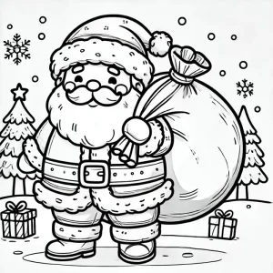tranh to mau hinh ong gia noel