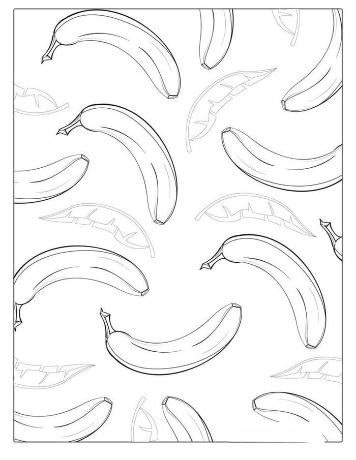 Tranh tô màu hình quả chuối