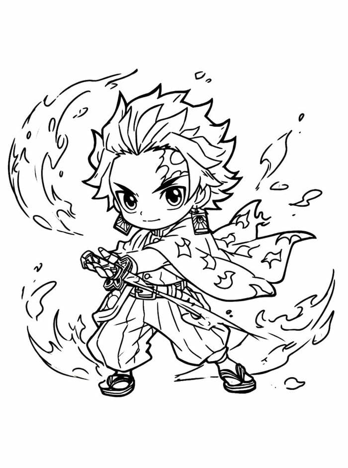 tranh-to-mau-hinh-tanjiro-chibi-sieu-de-thuong Tranh tô màu hình Tanjiro chibi siêu dễ thương