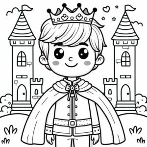 tranh to mau hoang tu chibi dang yeu