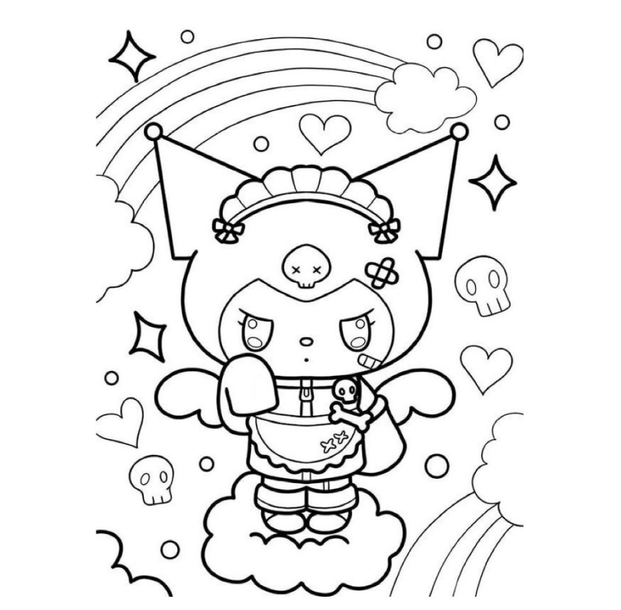 tranh to mau kuromi va melody 2