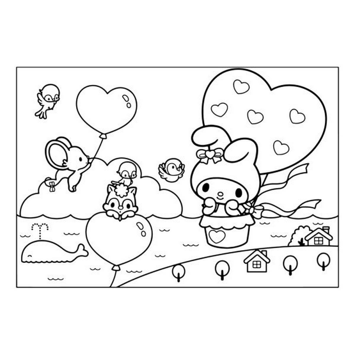 tranh to mau kuromi va melody 4