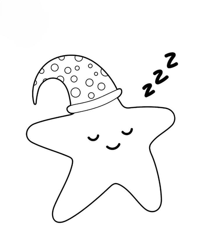 tranh-to-mau-ngoi-sao-ngu-sieu-de-thuong Tranh tô màu ngôi sao ngủ siêu dễ thương