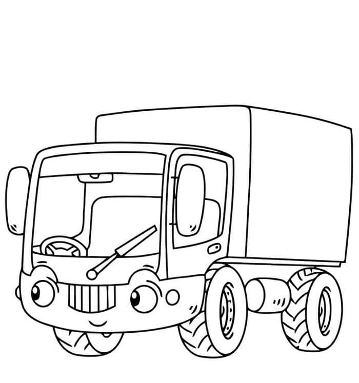 tranh-to-mau-o-to-tai-cho-be Tranh tô màu ô tô tải cho bé