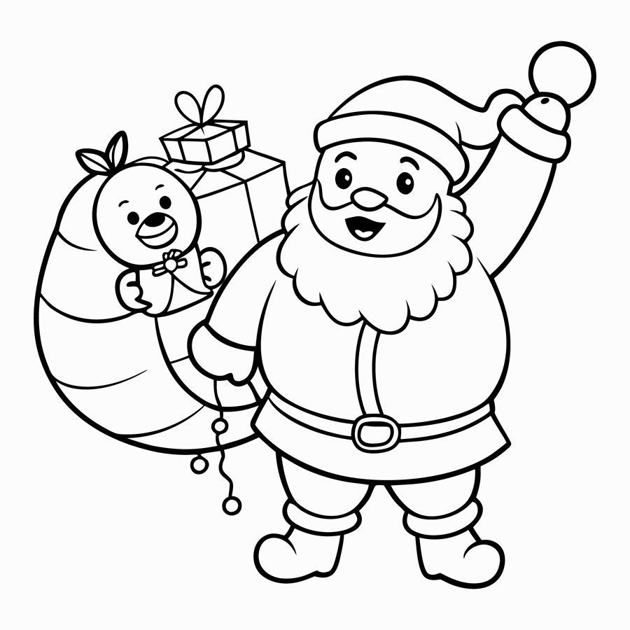 Trang tô màu ông già Noel 5