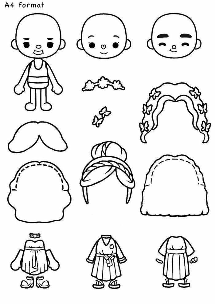 tranh-to-mau-paper-doll-tocaboca-cho-be Tranh tô màu paper doll Tocaboca cho bé