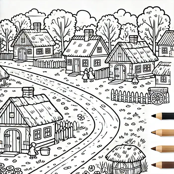 Tranh tô màu phong cảnh cho người lớn