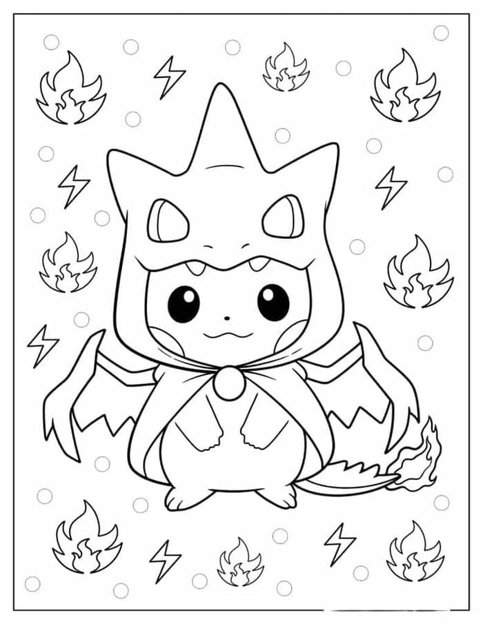 tranh to mau pikachu pokemon 2