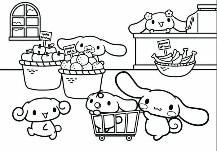 tranh-to-mau-sieu-thi-cinnamoroll-sieu-dang-yeu Tranh tô màu siêu thị Cinnamoroll siêu đáng yêu