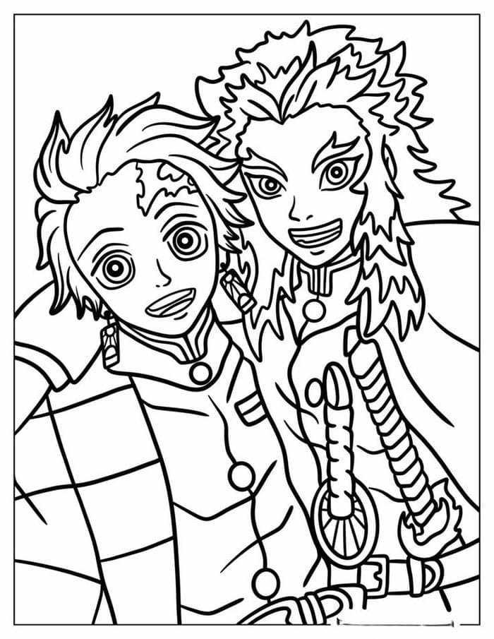 tranh-to-mau-tanjiro-va-rengoku Tranh tô màu Tanjiro và Rengoku