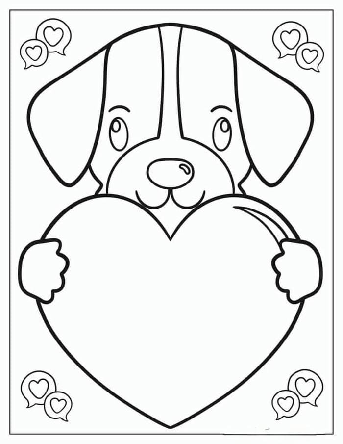 Tranh tô màu trái tim và cho con siêu đáng yêu