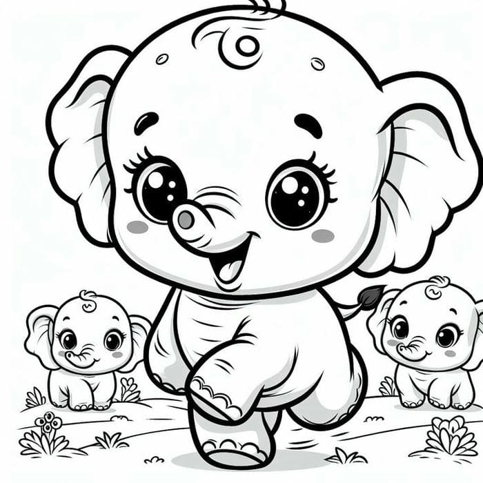 tranh-to-mau-voi-con-chibi-dang-yeu Tranh tô màu voi con chibi đáng yêu