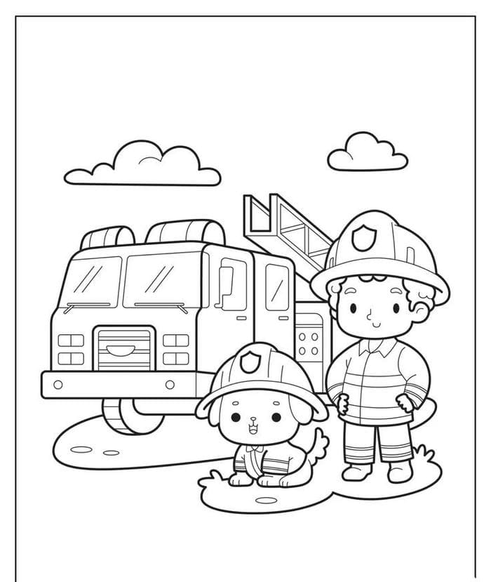 tranh-to-mau-xe-cuu-hoa-cung-linh-cuu-hoa-va-cho-cuu-ho-sieu-dang-yeu Tranh tô màu xe cứu hỏa cùng lính cứu hỏa và chó cứu hộ siêu đáng yêu