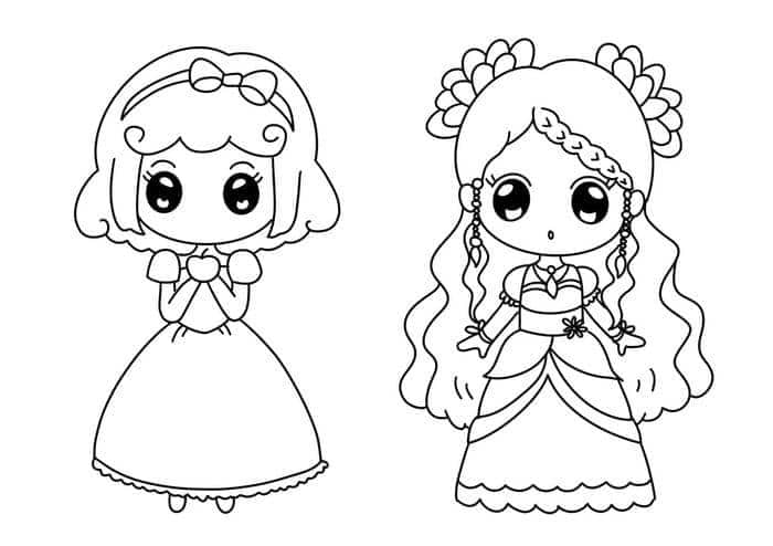 ve-hinh-cong-chua-cute vẽ hình công chúa cute