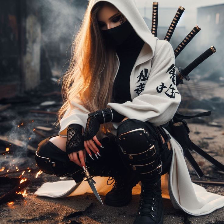 Anime nữ đeo khẩu trang đen 17