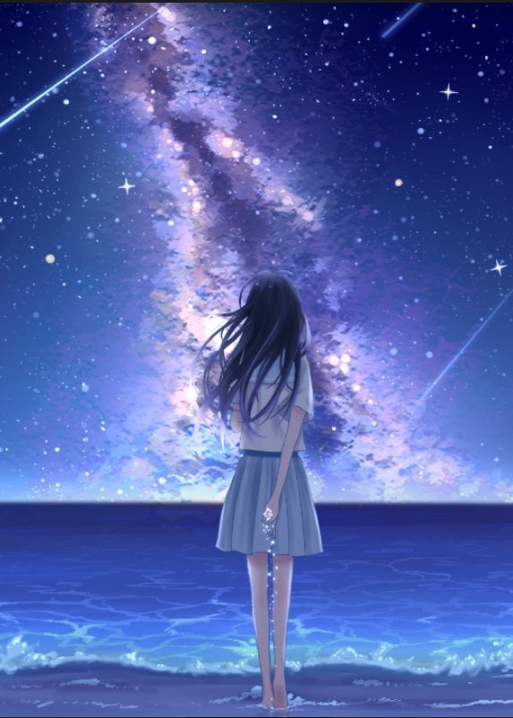 Bầu trời đêm anime 02