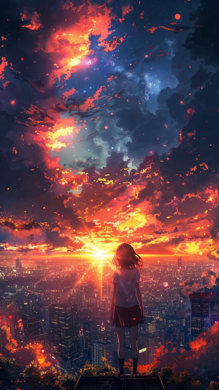 Bầu trời đêm anime 12