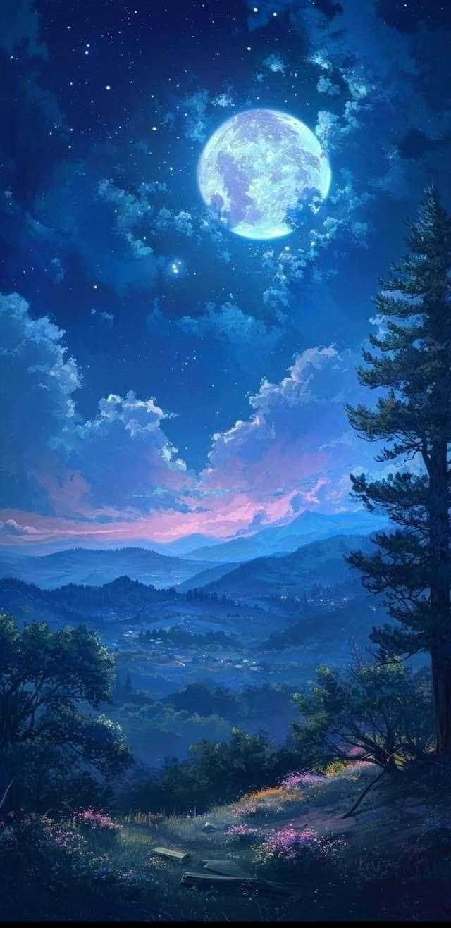 Bầu trời đêm anime 15