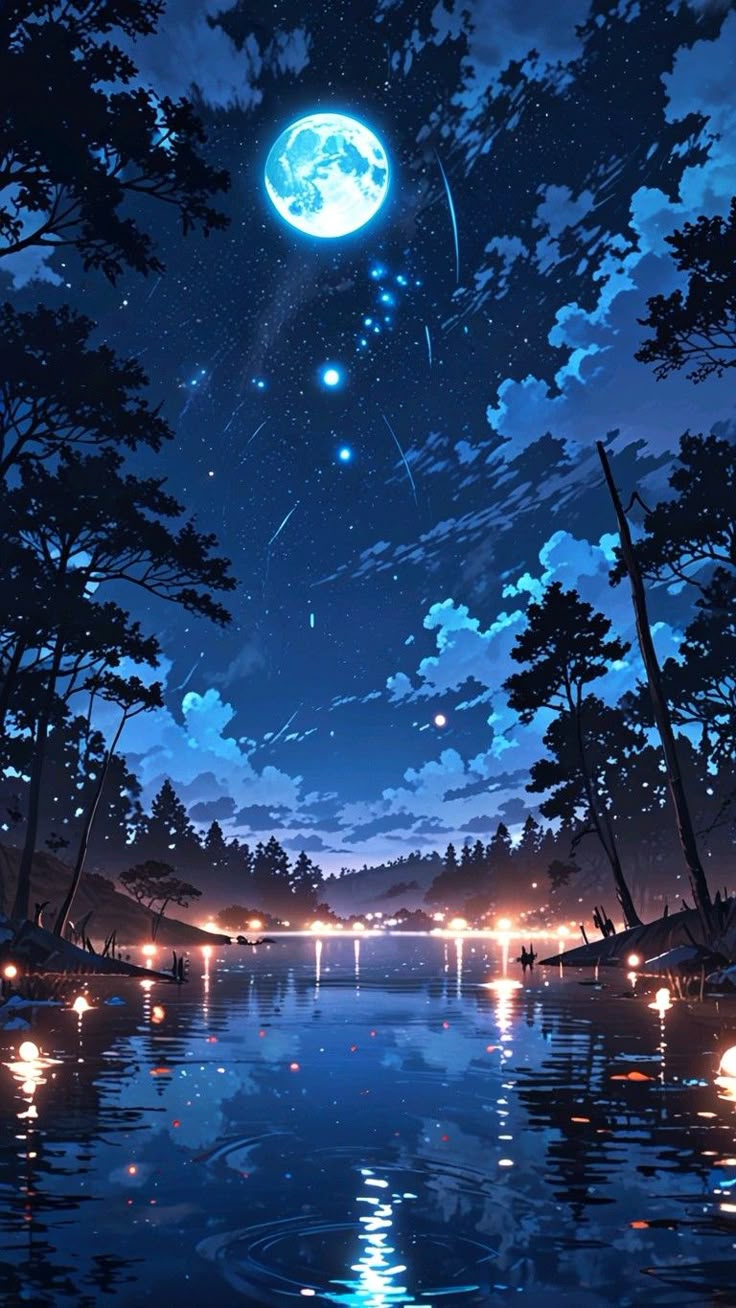 Bầu trời đêm anime 20