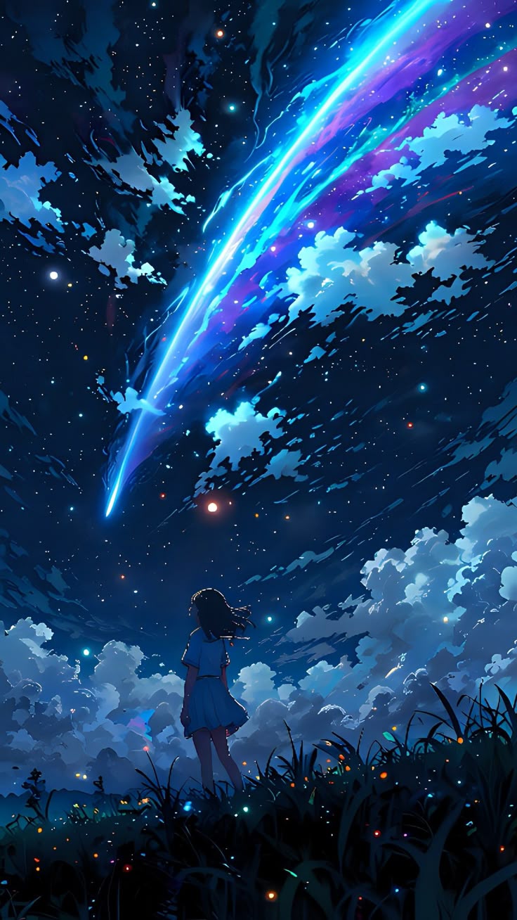 Bầu trời đêm anime 22