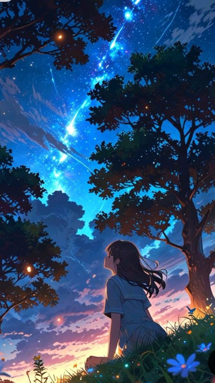 Bầu trời đêm anime 23