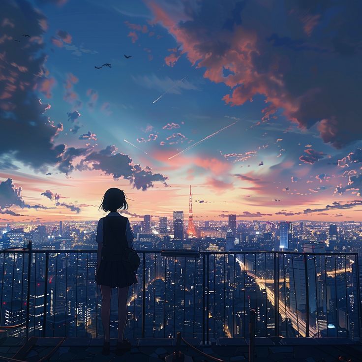 Bầu trời đêm anime 24